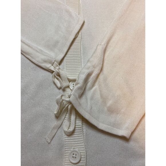 Ulla Popken Ivory Cardigan Sweater Women Plus Size 28/30 V Neck Button Front - Picture 7 of 13